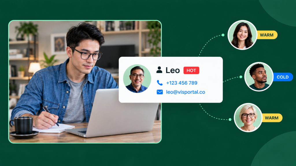 High-scoring leads trigger a WhatsApp notification to your sales team while all records sync directly to your CRM.